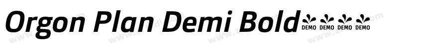 Orgon Plan Demi Bold字体转换
